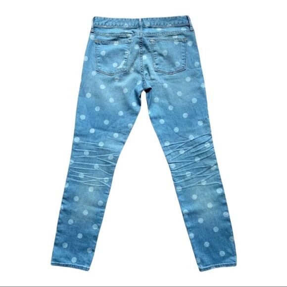 Gap 1969 Always Skinny Polka Dot Distressed Skinny Jeans 28 - Picture 2 of 6
